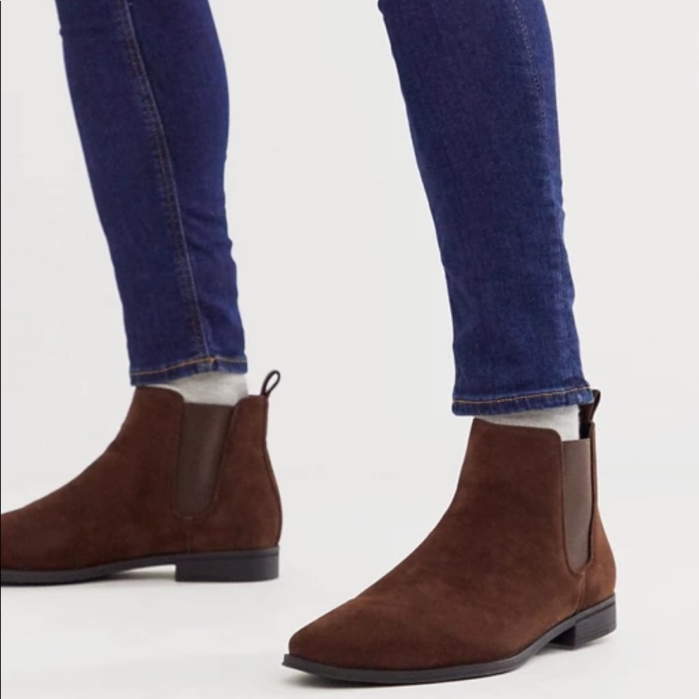 ASOS suede leather ankle boots